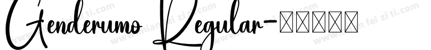 Genderumo Regular字体转换